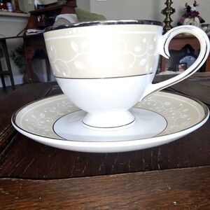 Princess House Sweet Elegance Teacup and Saucer Set of 6 cups/saucers.